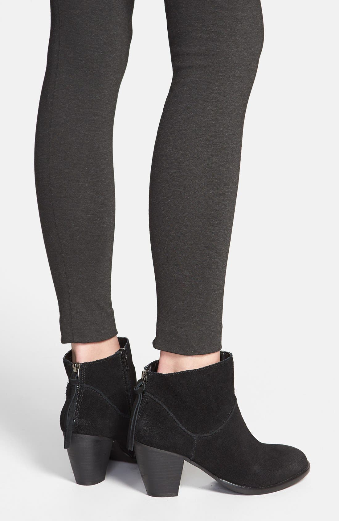 'Milaan' Bootie, Alternate, color, BLACK SUEDE