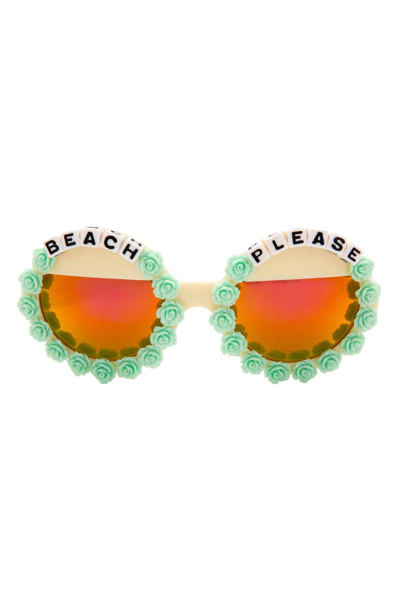 Rad + Refined Beach Please Mirrored Round Sunglasses, Main, color, 