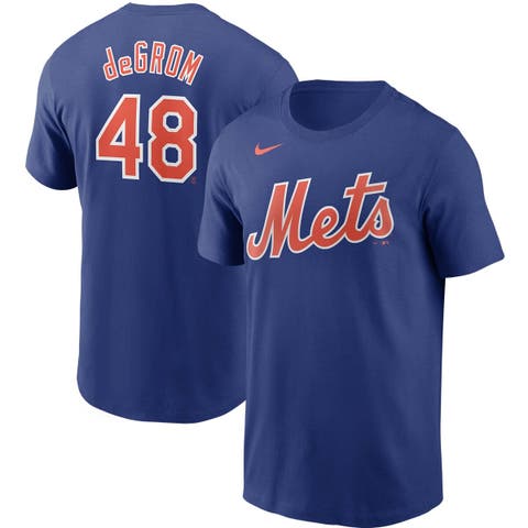 Men's Nike Jacob deGrom Royal New York Mets Name & Number T-Shirt