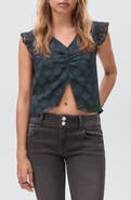 MANGO TEEN Ruched Floral Top