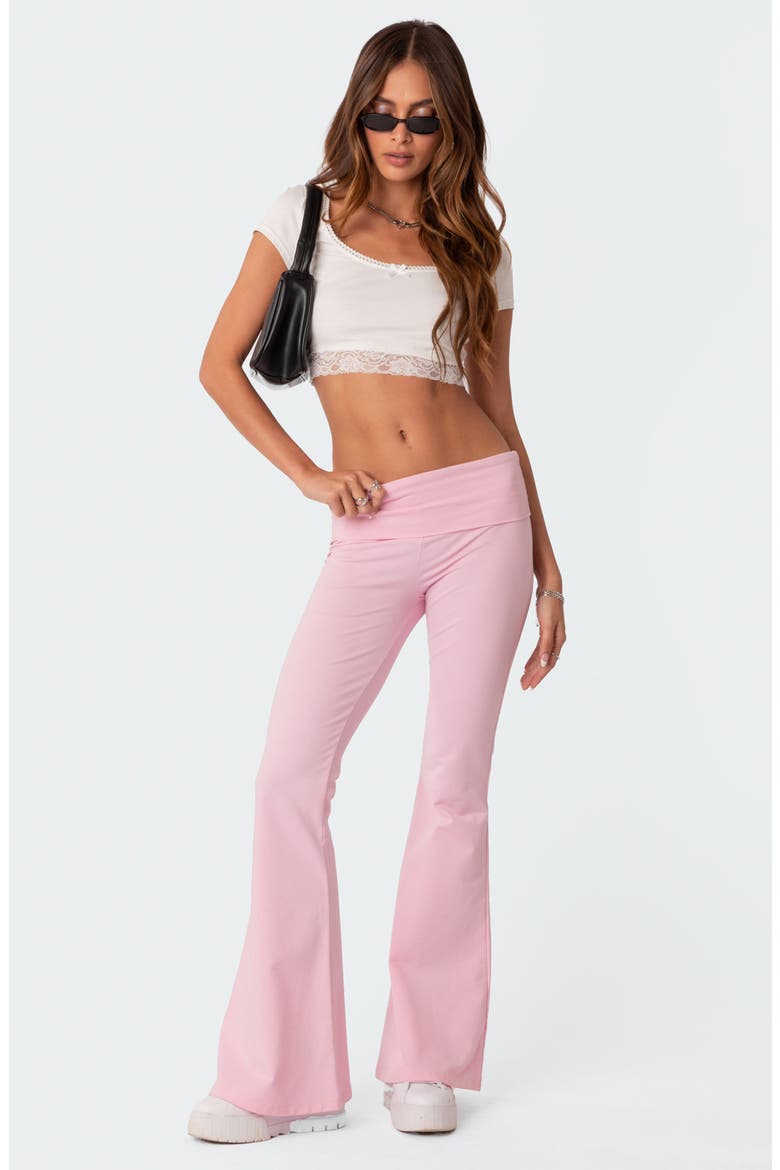 Regina Lace Trim Crop Top, Alternate, color, WHITE