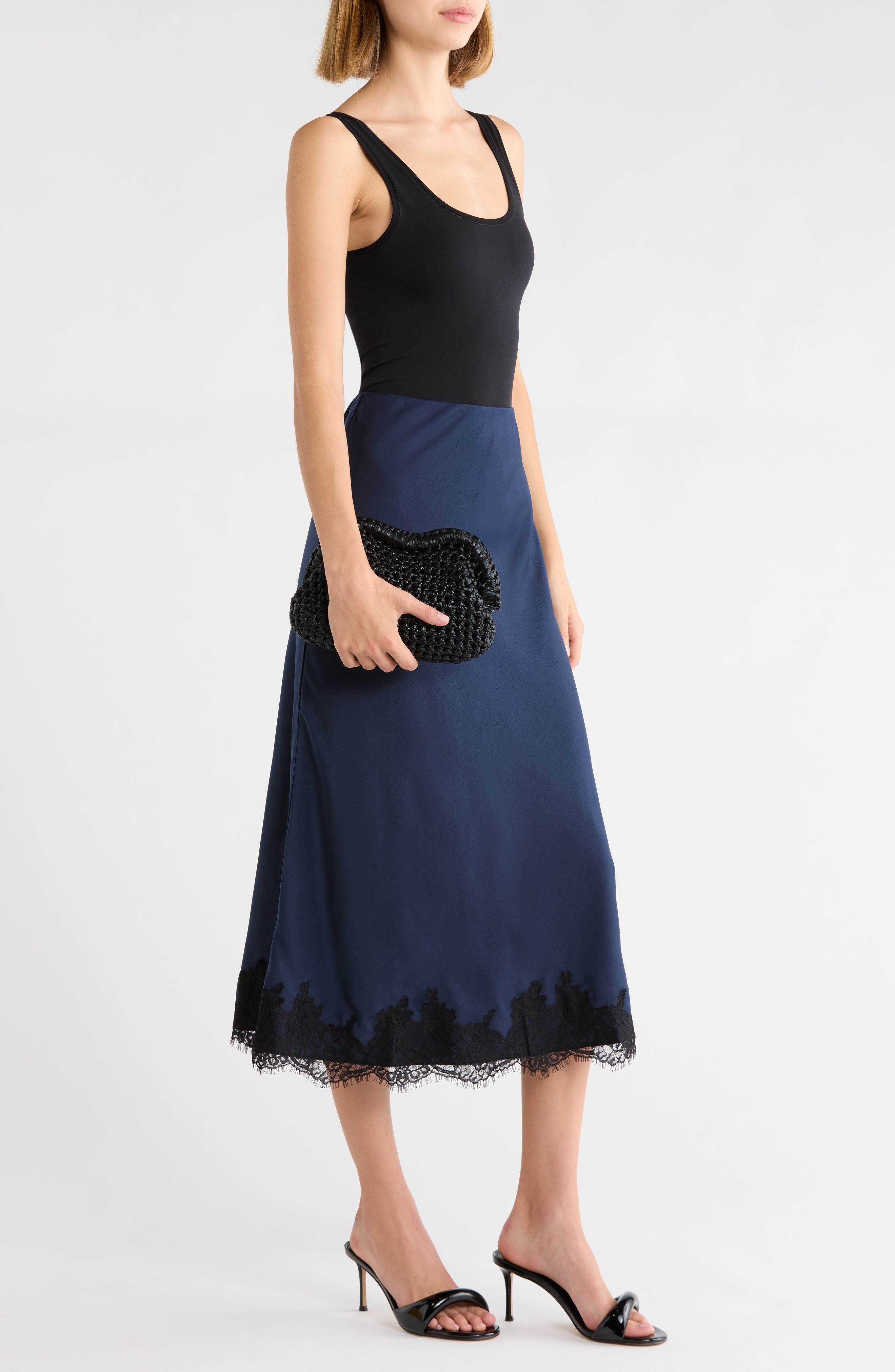 Taylor Crochet Clutch, Alternate, color, BLACK
