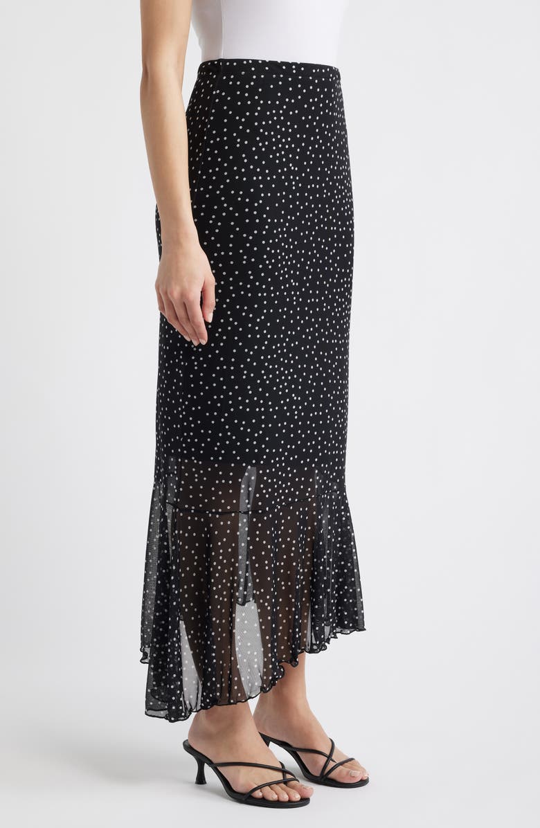 Loveappella Flounce Midi Skirt, Alternate, color, Black