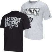 STARTER Men's Starter Black/Gray Las Vegas Raiders Two-Pack Logo T-Shirt Set
