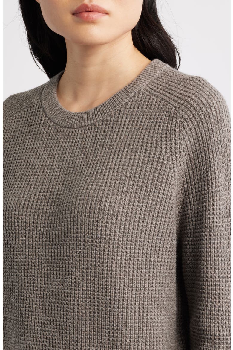 Organic Cotton & Cashmere Crewneck Sweater, Alternate, color, REED