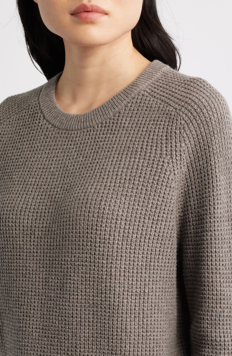 Eileen Fisher Organic Cotton & Cashmere Crewneck Sweater, Alternate, color, Reed