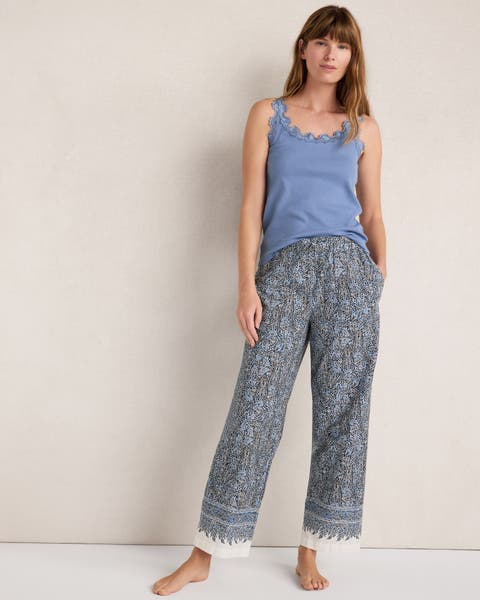 Organic Cotton Poplin Paisley Pants