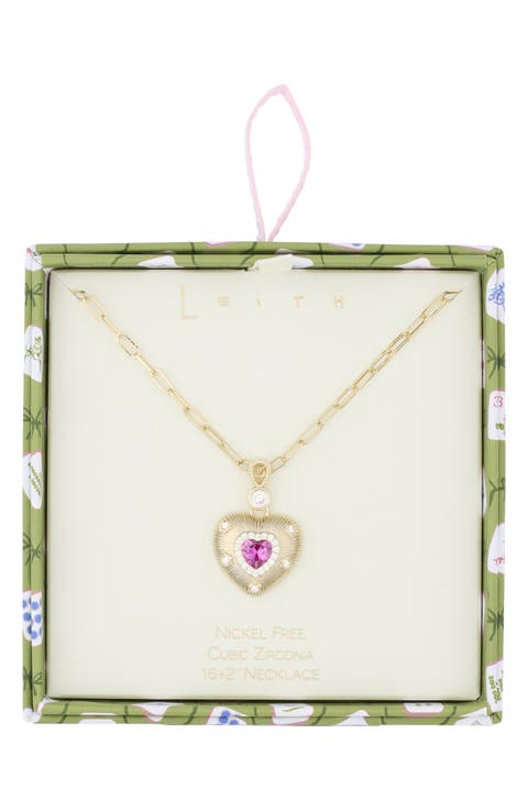 Puffy Heart Pendant Necklace