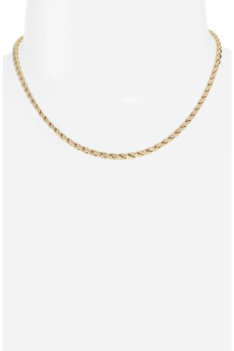 Interlocking Chain Necklace, Alternate, color, GOLD
