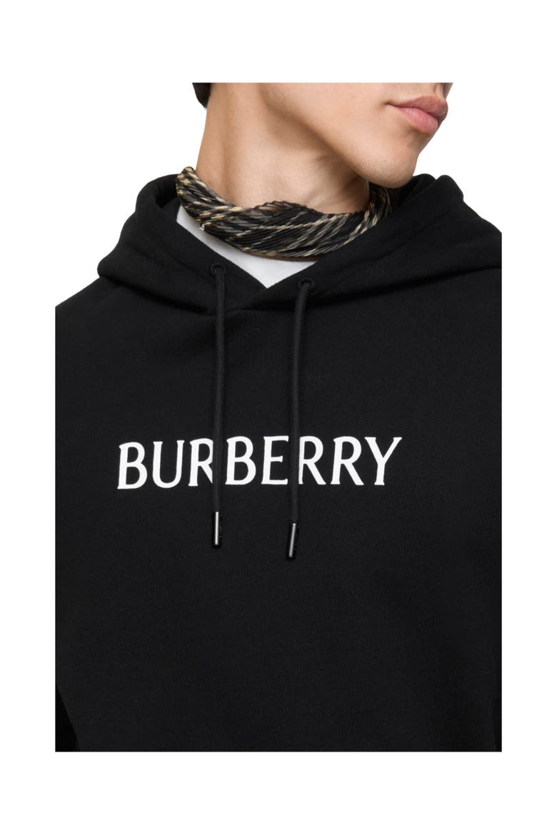 Logo Cotton Hoodie, Alternate, color, Black