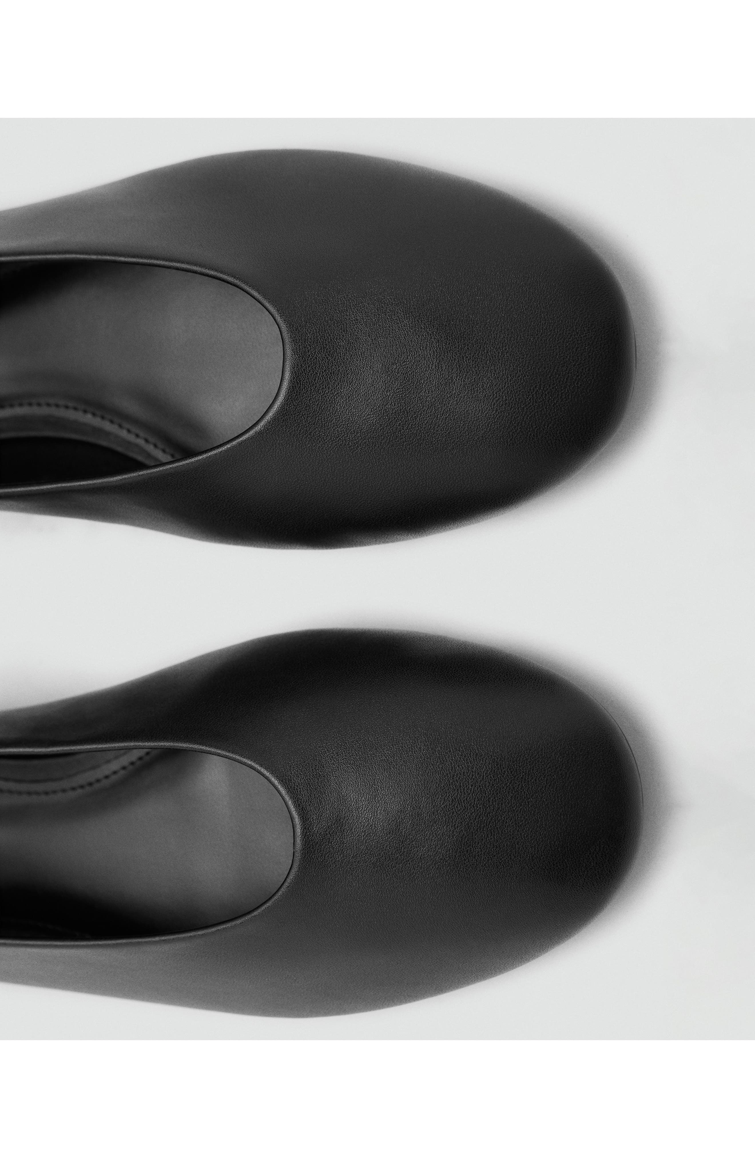 MANGO Ankle Strap Ballet Flat, Alternate, color, Black