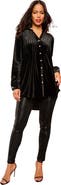 Roaman's Pintuck Velour Tunic