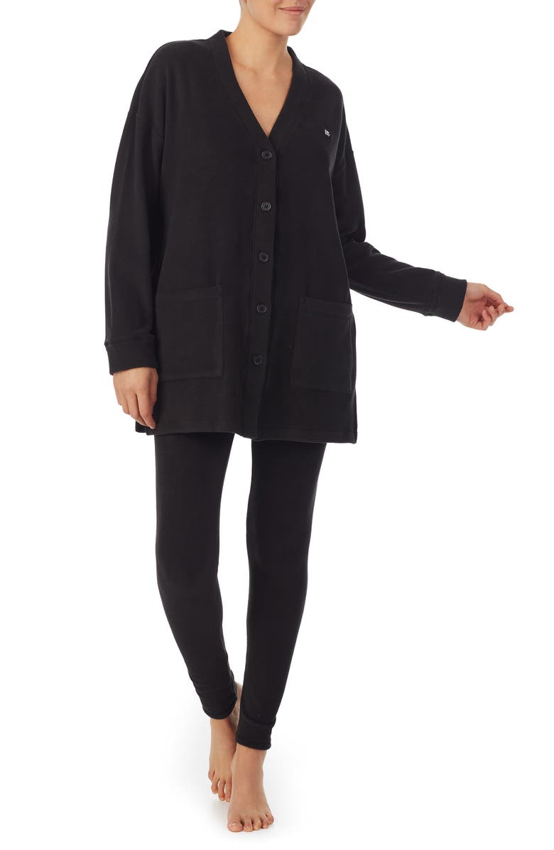 DKNY Cardigan & Leggings Pajamas, Alternate, color, 