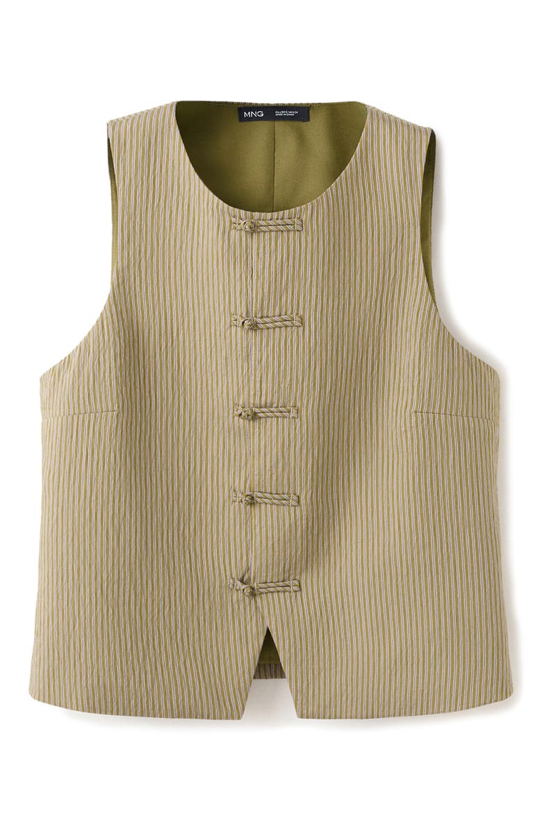 Striped Toggle Vest, Alternate, color, GREEN
