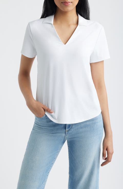 IslandZone® Abby Johnny Collar Polo