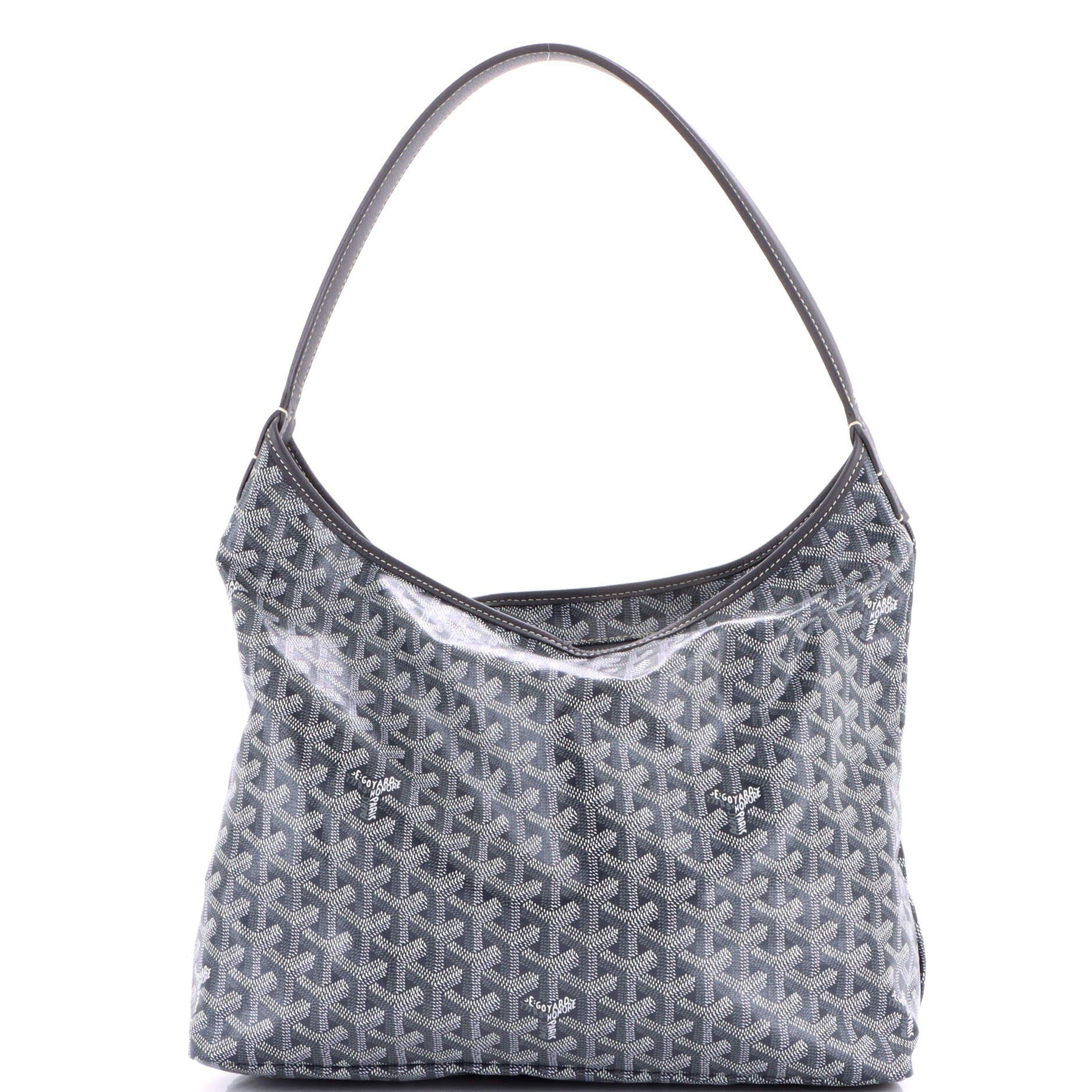 Pre-Owned Goyard Boheme Hobo Coated Canvas, Main, color, Gray