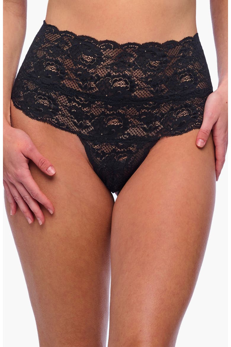 Nsn High Waisted Thong, Main, color, Black