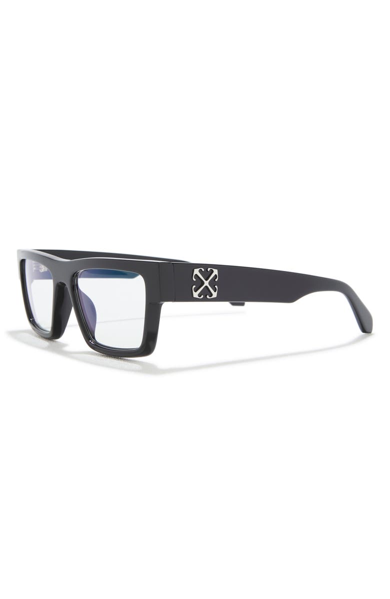 Off-White 54mm Square Reading Glasses, Alternate, color, Black Blue Block
