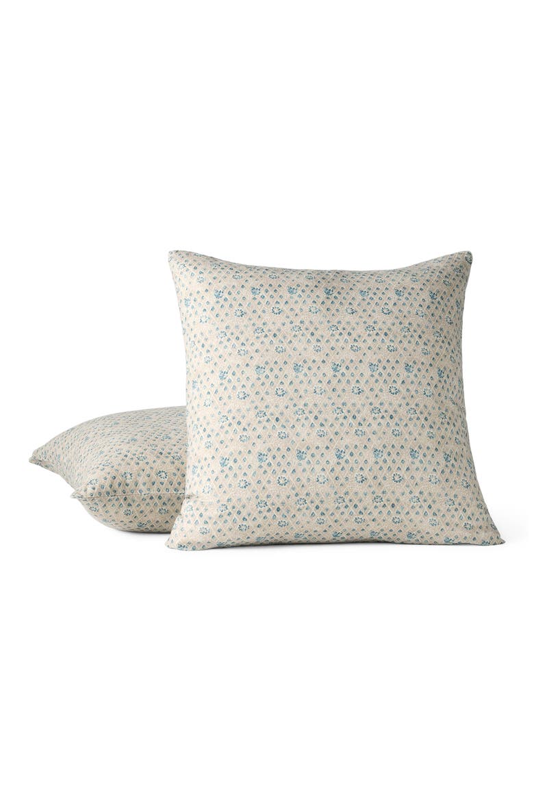 Coral Bell Print Throw Pillow Cover, Main, color, CERULEAN