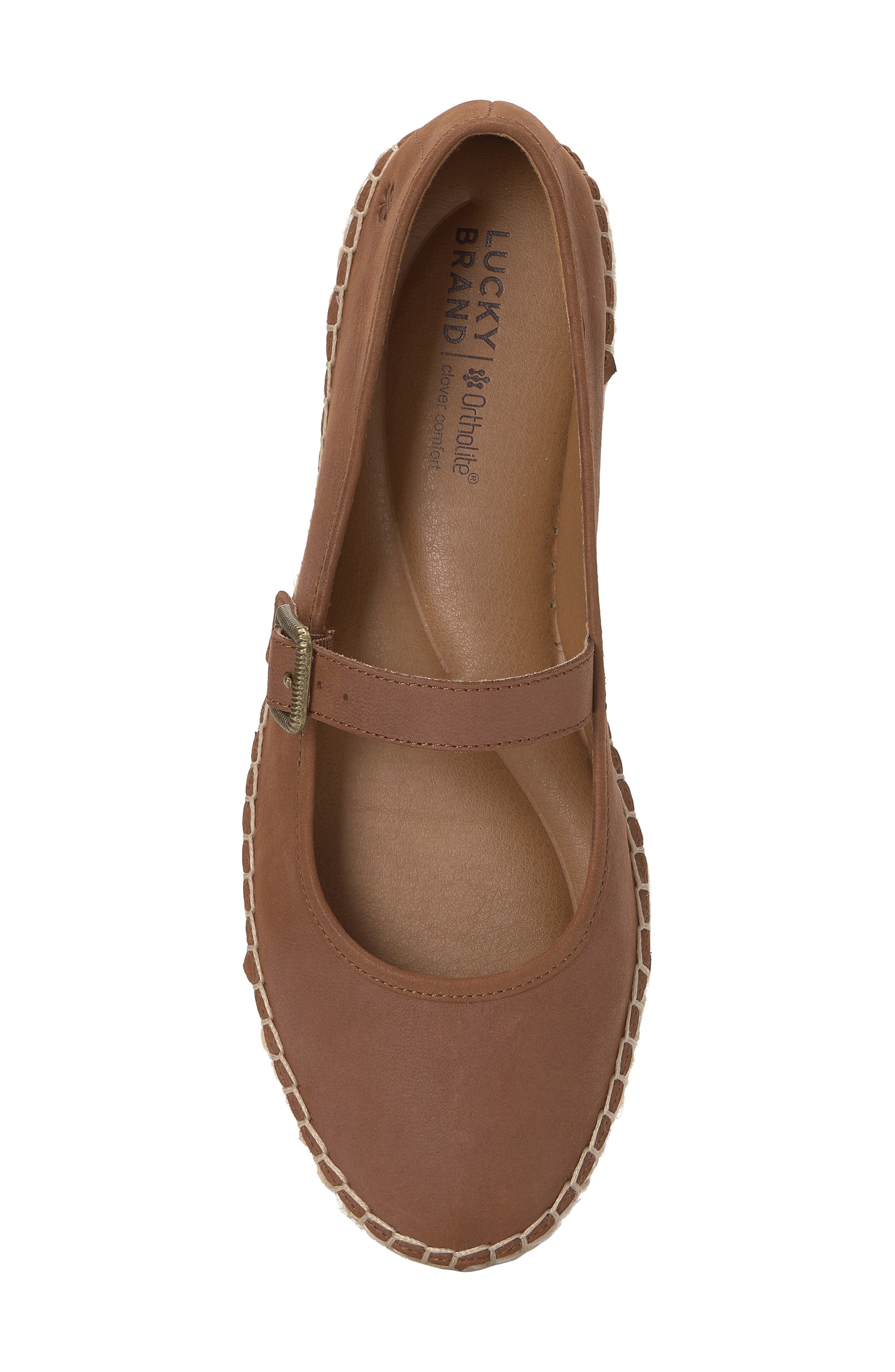 Lucky Brand Orlyna Espadrille Mary Jane Flat, Alternate, color, Hazelnut Summer Haze