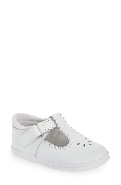 Dottie Scalloped T-Strap Shoe (Baby & Walker)