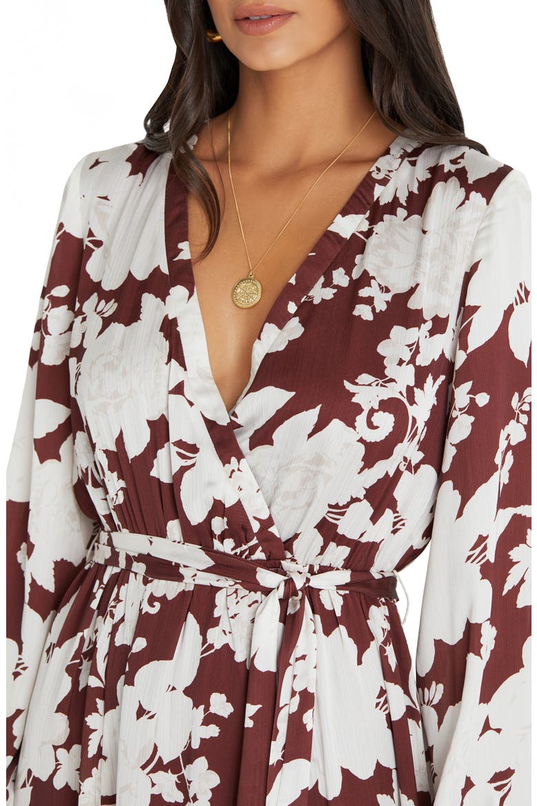 Collection Floral Print Long Sleeve Maxi Dress, Alternate, color, TAUPE/ BROWN