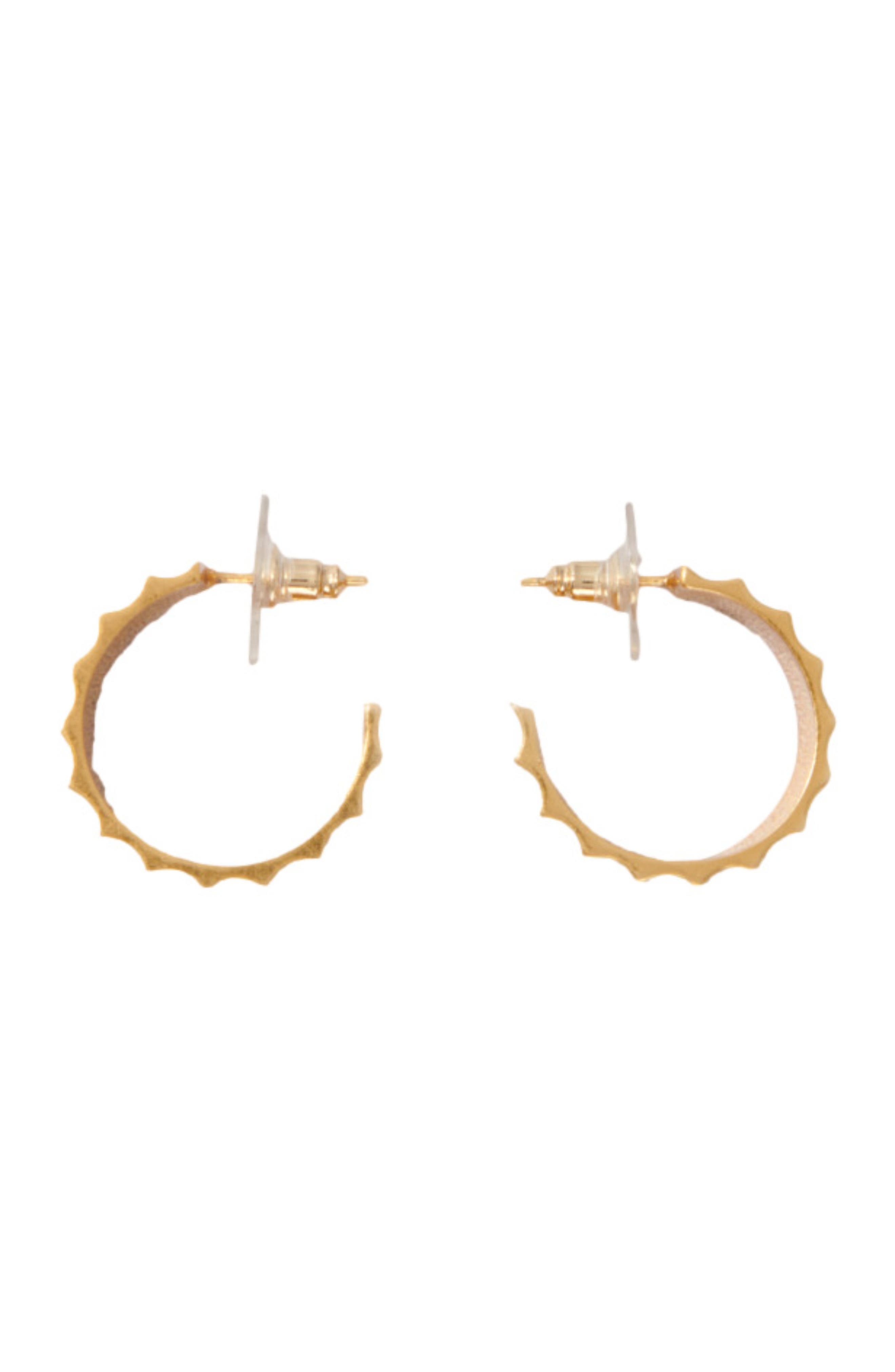 MAJE MAJE TAPERED GOLD MINI HOOP EARRINGS