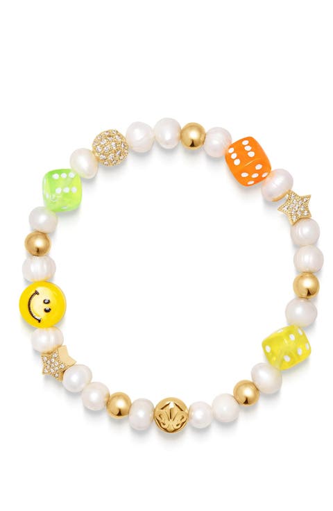 Pair Of Dice Pearl Bracelet