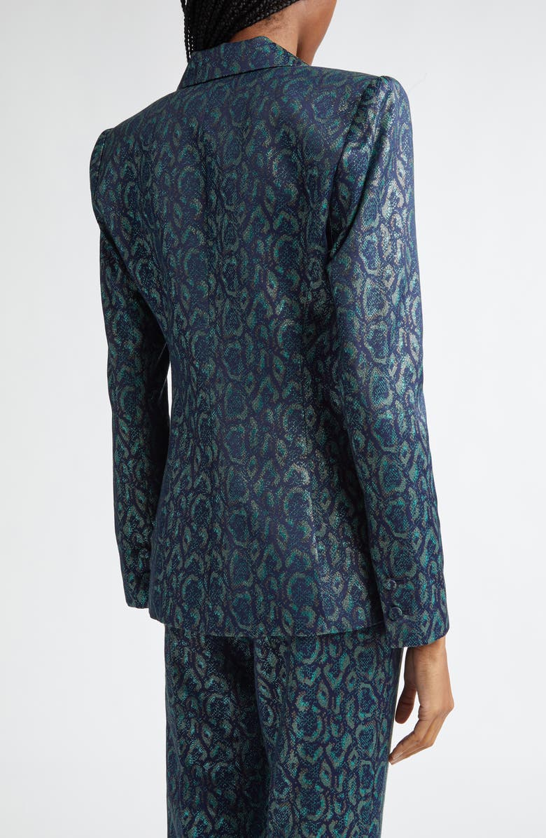 L'AGENCE Chamberlain Animal Print Blazer, Alternate, color, 