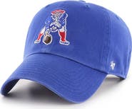 '47 Men's '47 Royal New England Patriots Throwback Clean Up Adjustable Hat