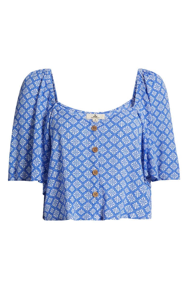 Rip Curl San Carlos Geo Print Button-Up Top, Alternate, color, Blue