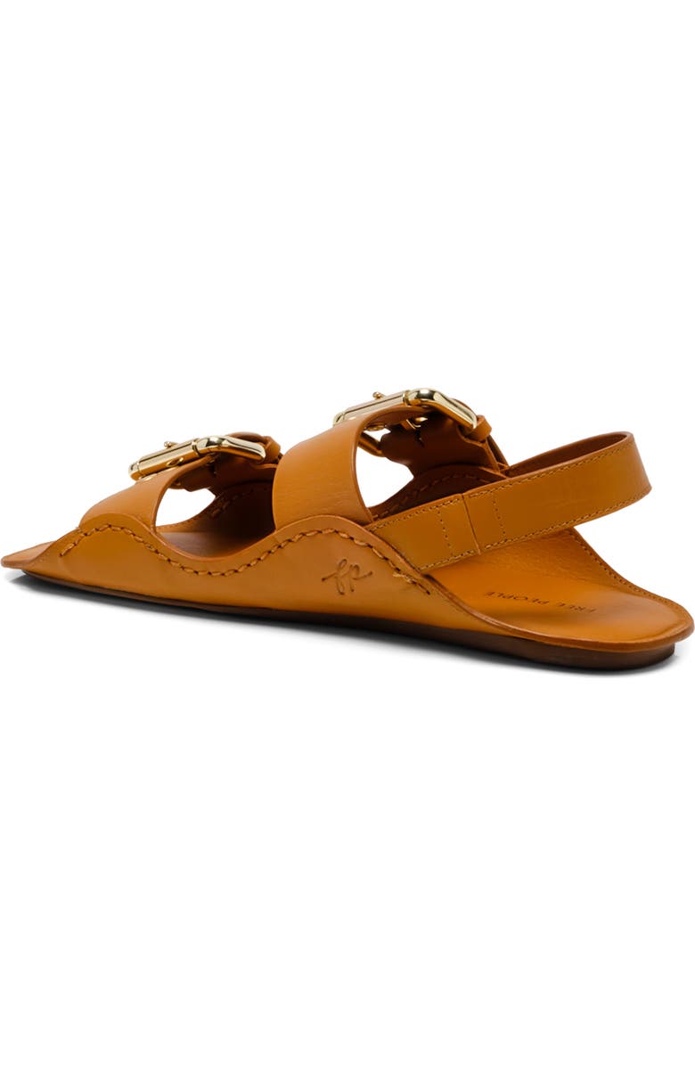 Free People Blossom Buckle Flat Sandal, Alternate, color, Luggage Leather