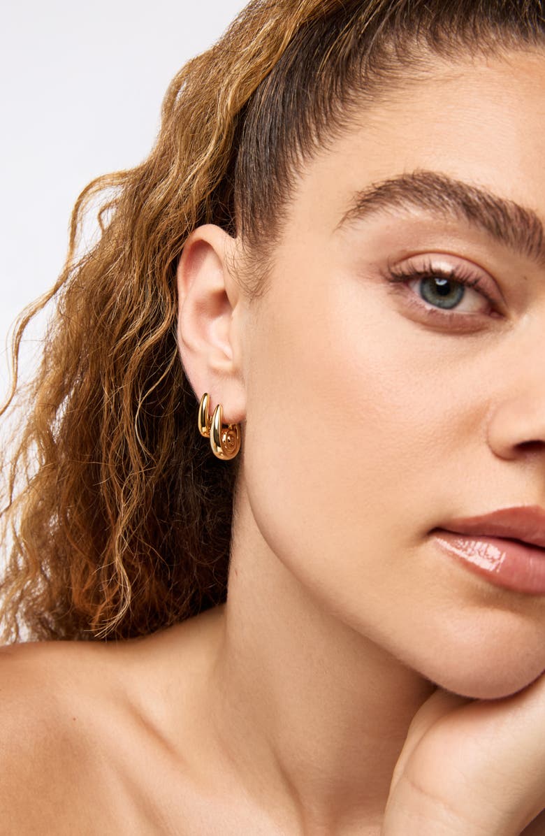 Ana Luisa Gold Statement Earrings - Ariel Hoops, Alternate, color, Gold