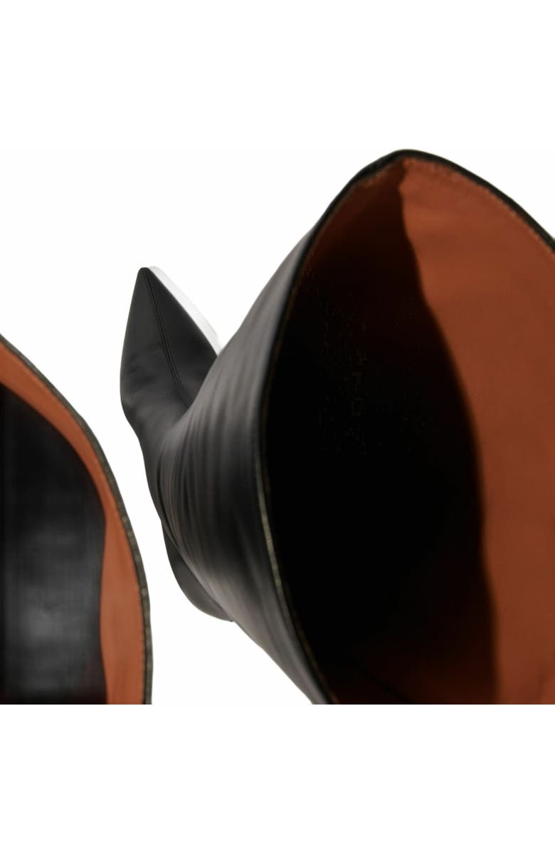 maje Pointed-toe leather boots, Alternate, color, Black