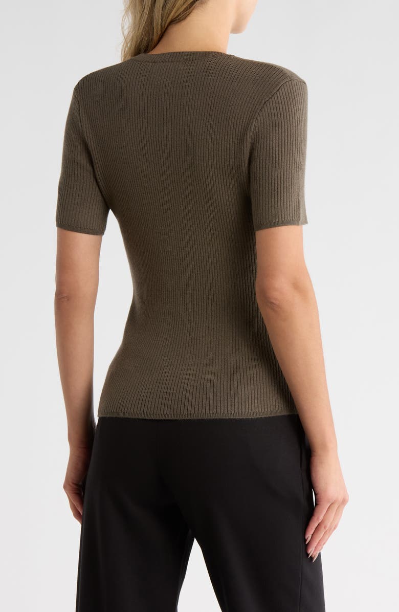 rag & bone Annalise Rib T-Shirt, Alternate, color, Gravel