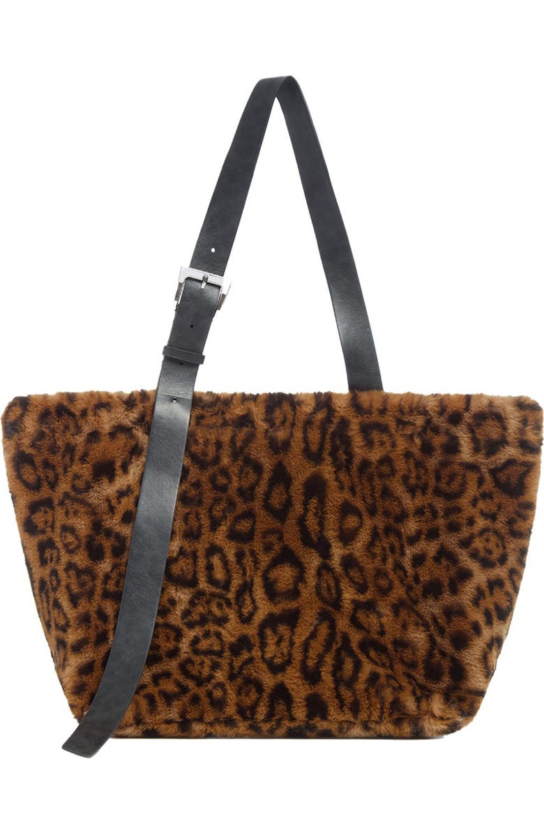 Apparis Esti Leopard Pluche<sup>™</sup> Faux Fur Tote, Main, color, Leopard
