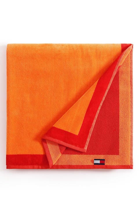 Colorblock Monogram Beach Towel