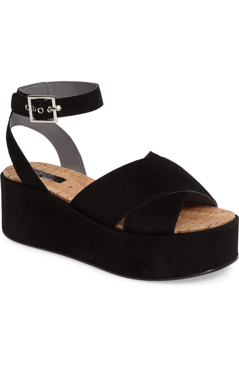 Topshop Whisper Platform Sandal, Main, color,