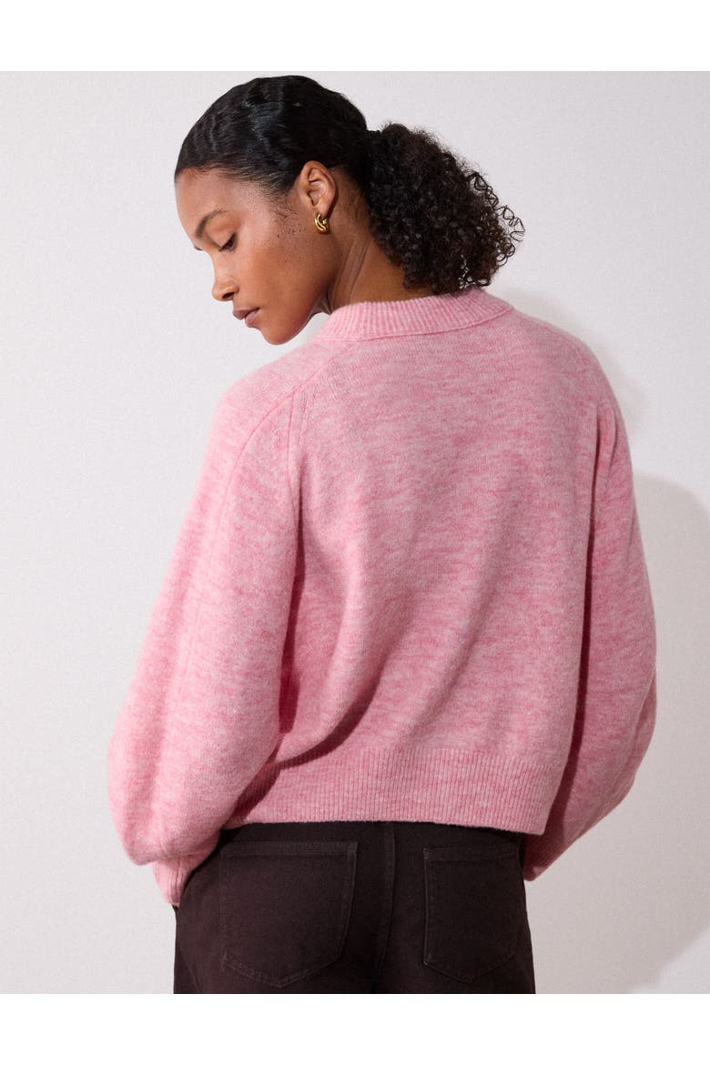 Wool Mix Curved Hem Knit, Alternate, color, Pink