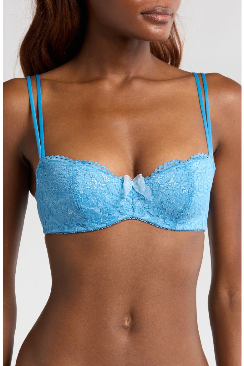 Ciao Bella Underwire Balconette Bra, Main, color, CYANEUS
