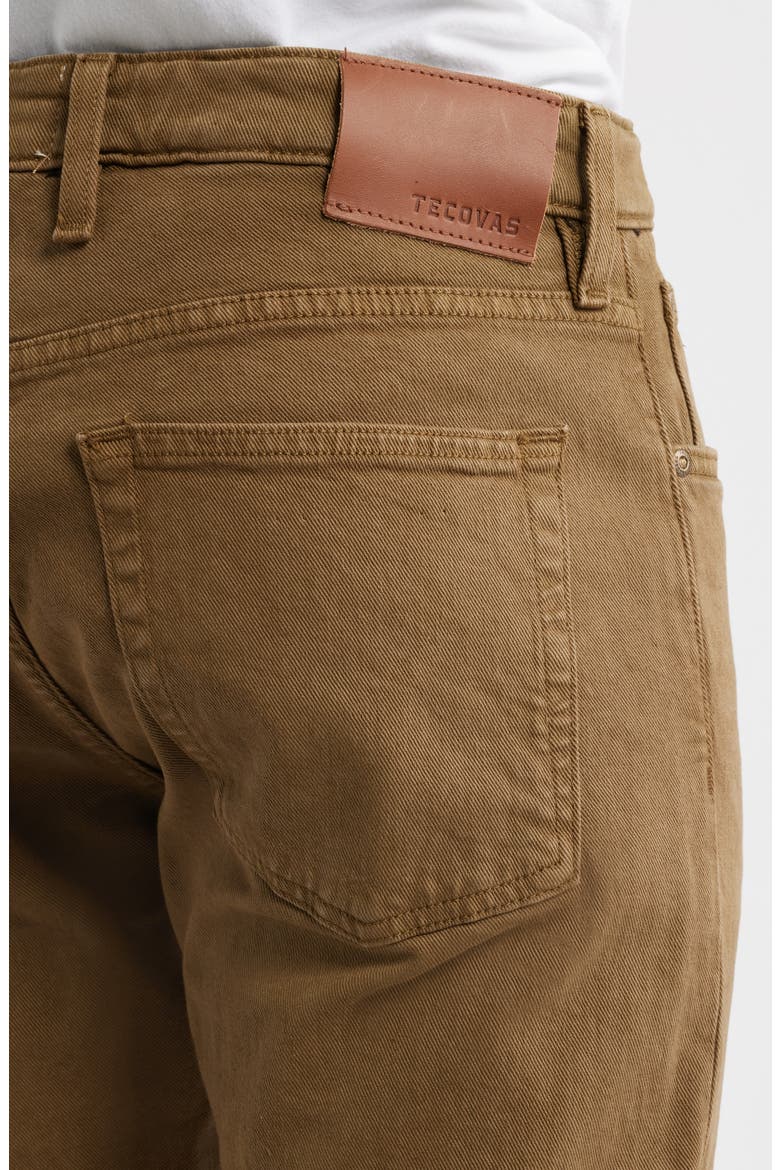 Slim Straight Stretch Twill 5-Pocket Pants, Alternate, color, OLIVE