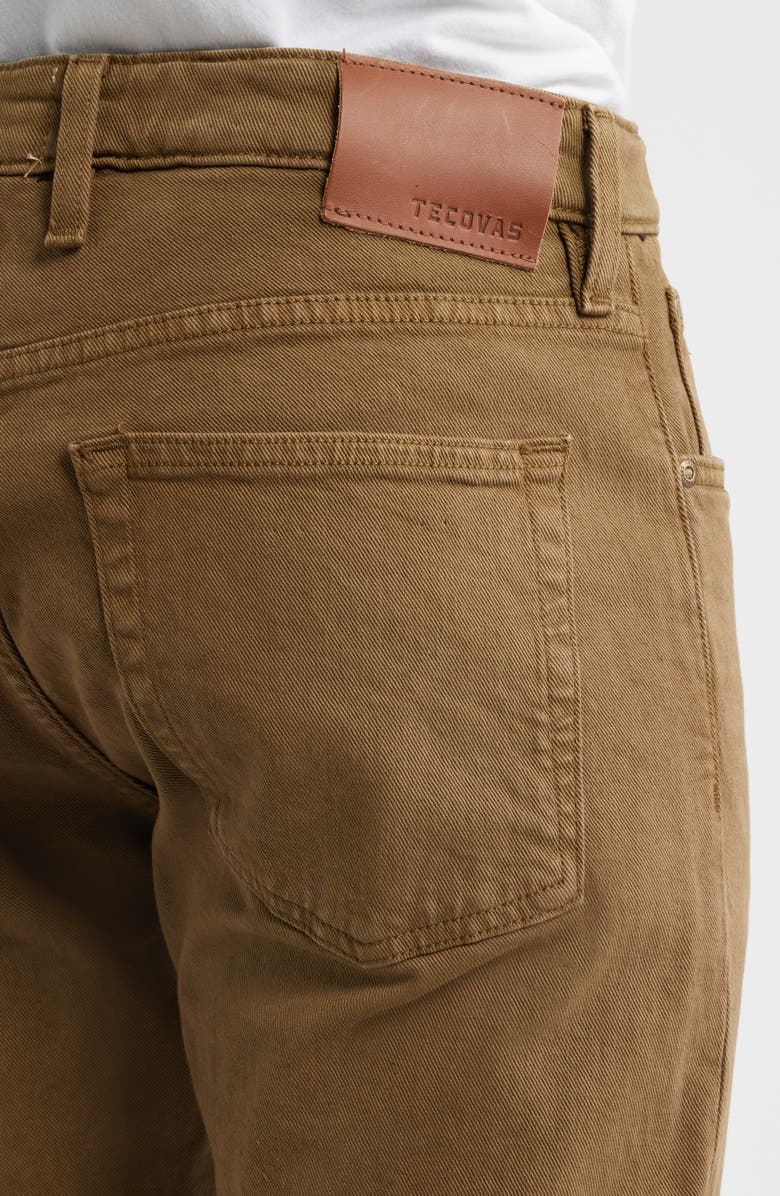 Tecovas Slim Straight Stretch Twill 5-Pocket Pants, Alternate, color, Olive
