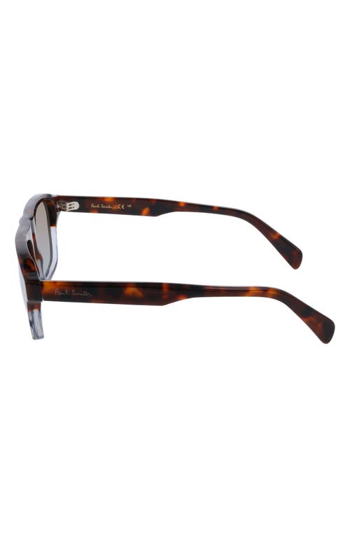 Paul Smith 54mm Modified Rectangular Sunglasses In Havana/striped Blue
