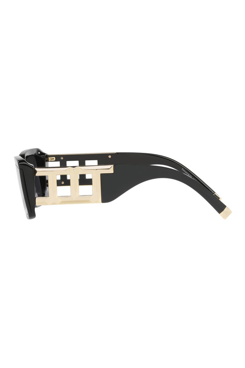 62mm Oversize Rectangular Sunglasses, Alternate, color, BLACK