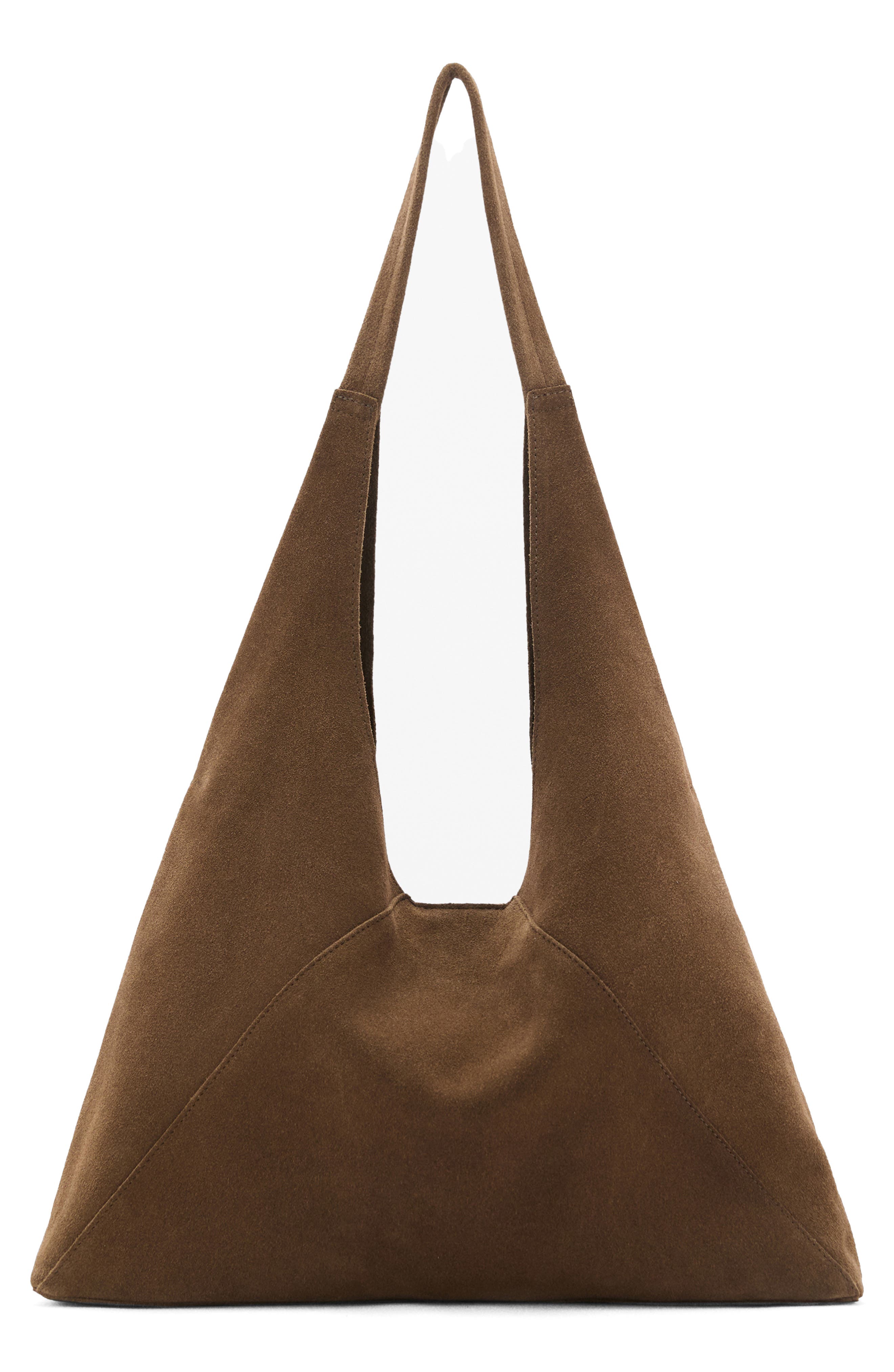 MANGO Suede Shoulder Bag, Main, color, 