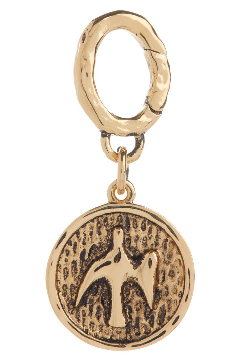 Small Dove Medal Charm, Main, color, 7006 PATINATED GOLD