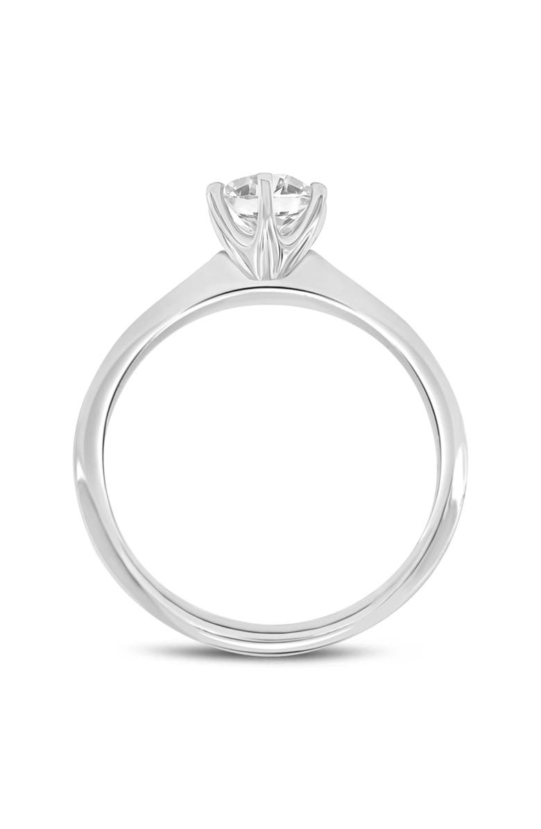 LuvMyJewelry Clara 14K White Gold Round Lab Grown Diamond Solitaire Engagement Ring - 0.75 ctw, Alternate, color, 14K White Gold