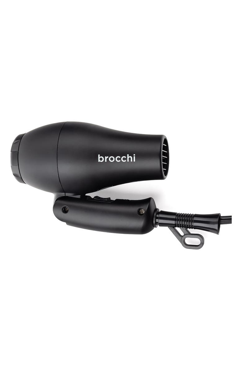 BROCCHI Mini Travel Blow-Dryer, Alternate, color, Black