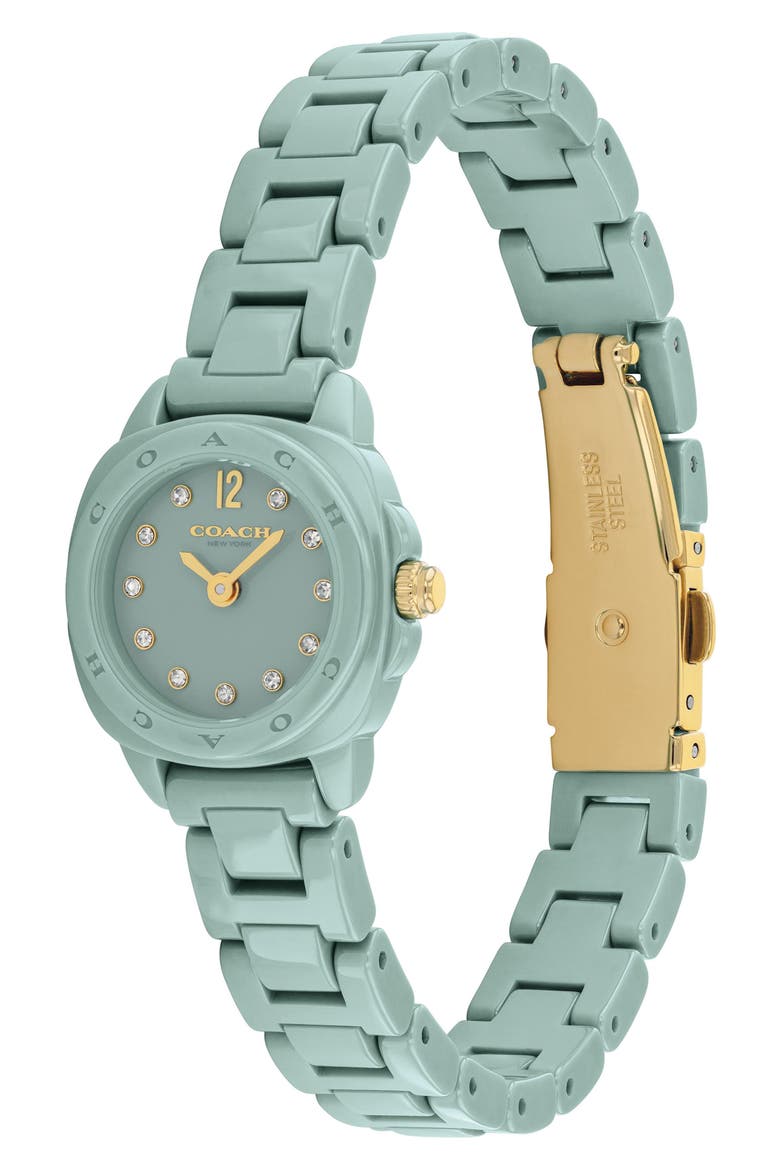 Kitt Sage Ceramic Bracelet Watch, 21mm, Alternate, color, SAGE