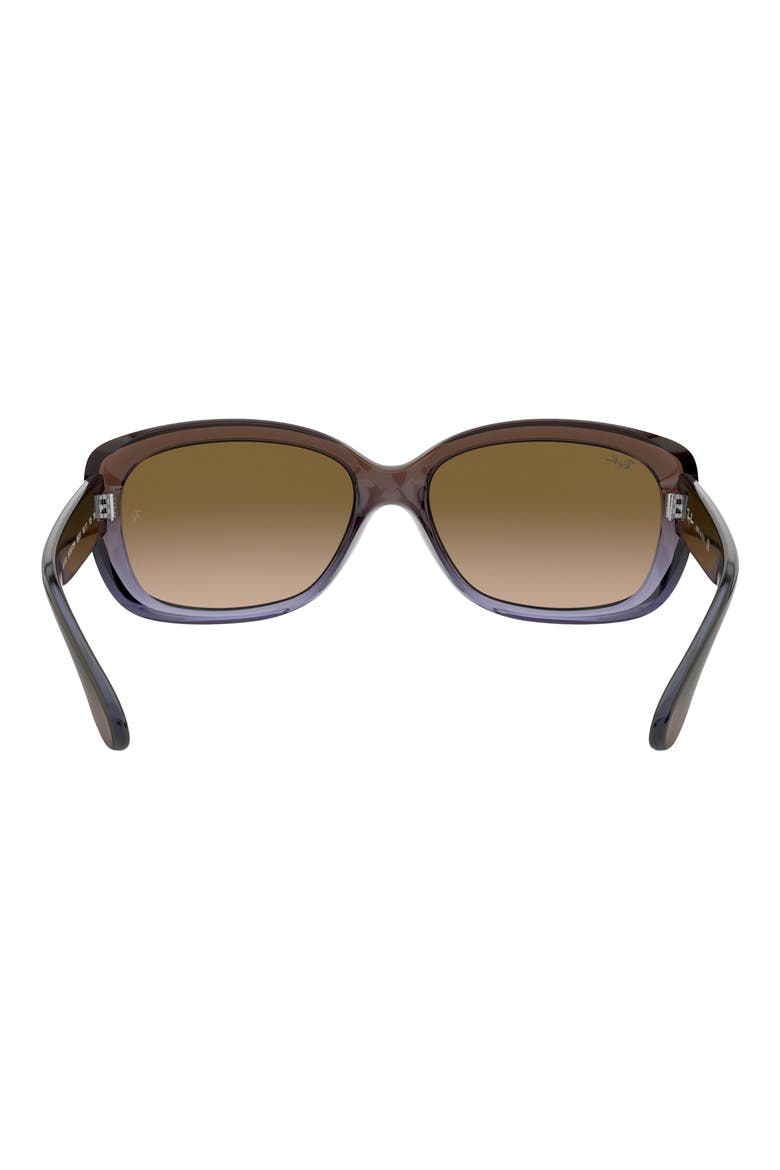 Jackie 58mm Rectangular Sunglasses, Alternate, color, LIGHT BROWN